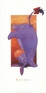 Brown E.H. SHEPARD Eeyore 36" x 18" Offset Lithograph 1995 Contemporary Purple