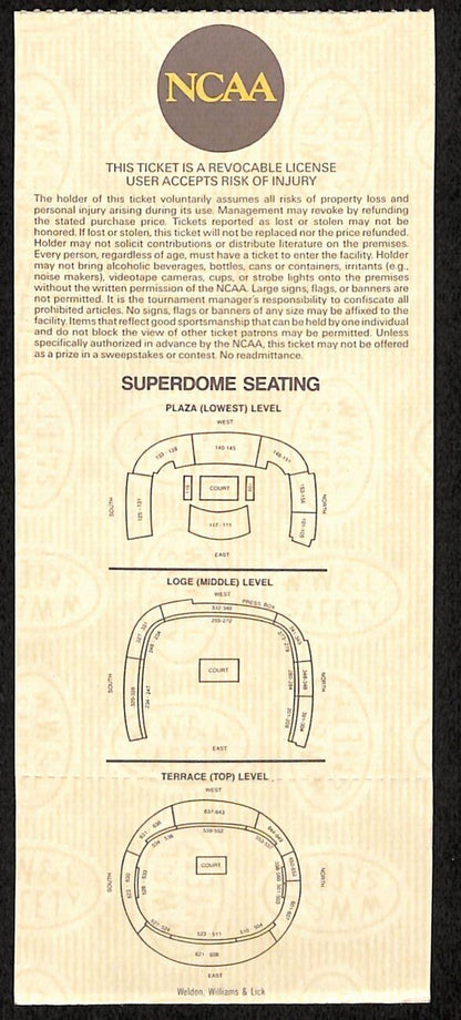 1993 Ncaa Final Four 4 Webber Timeout Unc Michigan Fab 5 Full Ticket Mint 181658