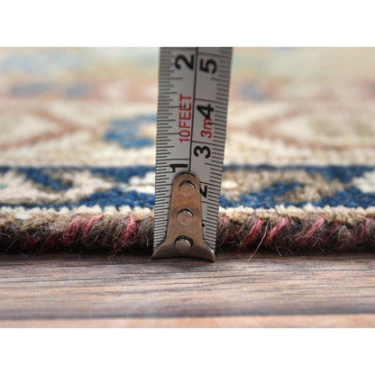3'4"X9'9" Brown Vintage Farsian Amadan Worn Wool Hand Knotted Runner Rug