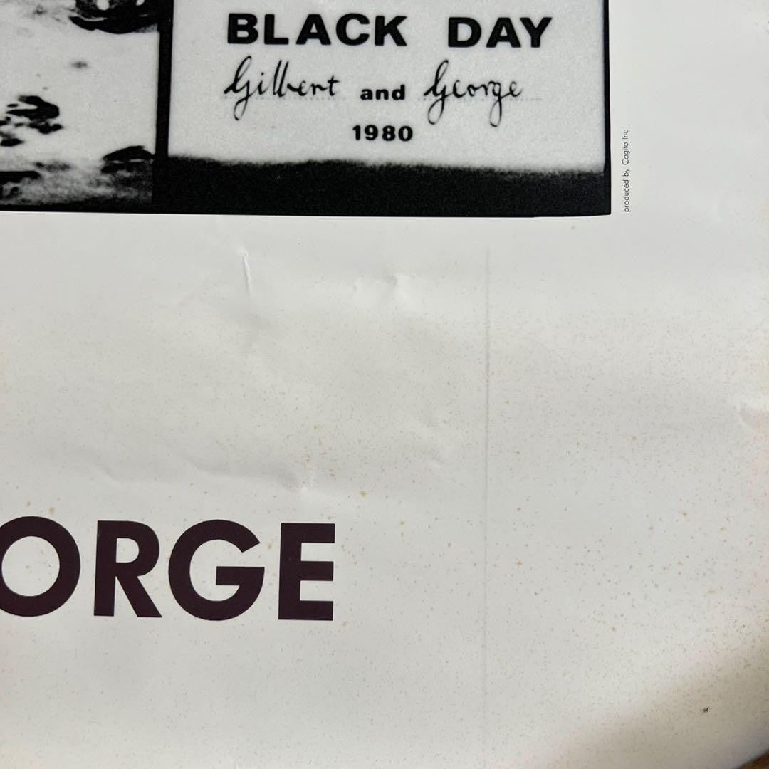 Gilbert & George "Black Day" Exhibition Poster 1980 / 1997 Rare Vintage