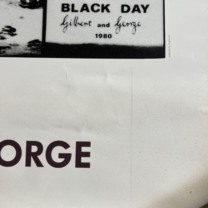 Gilbert & George "Black Day" Exhibition Poster 1980 / 1997 Rare Vintage
