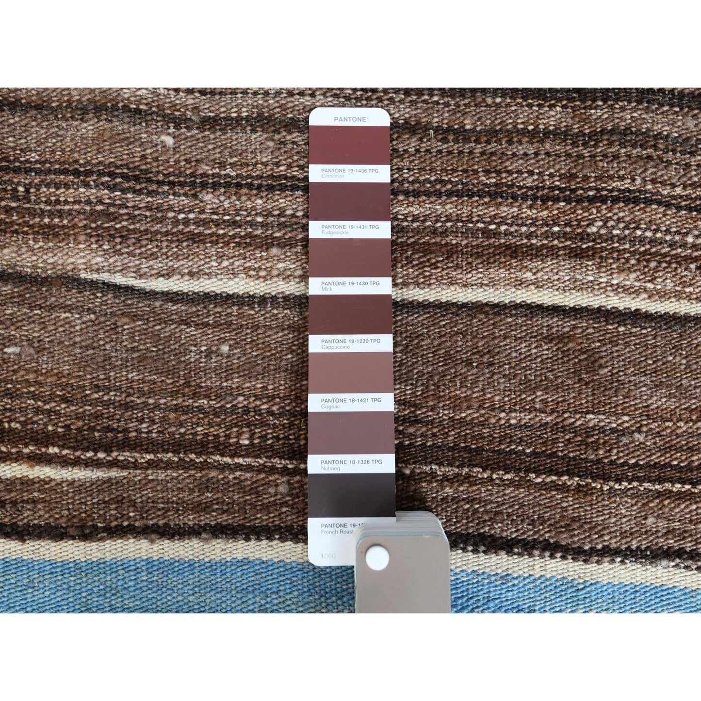 10'5"X14' Wool Flat Weave Brown Mountain Design Kilim Hand Woven Rug