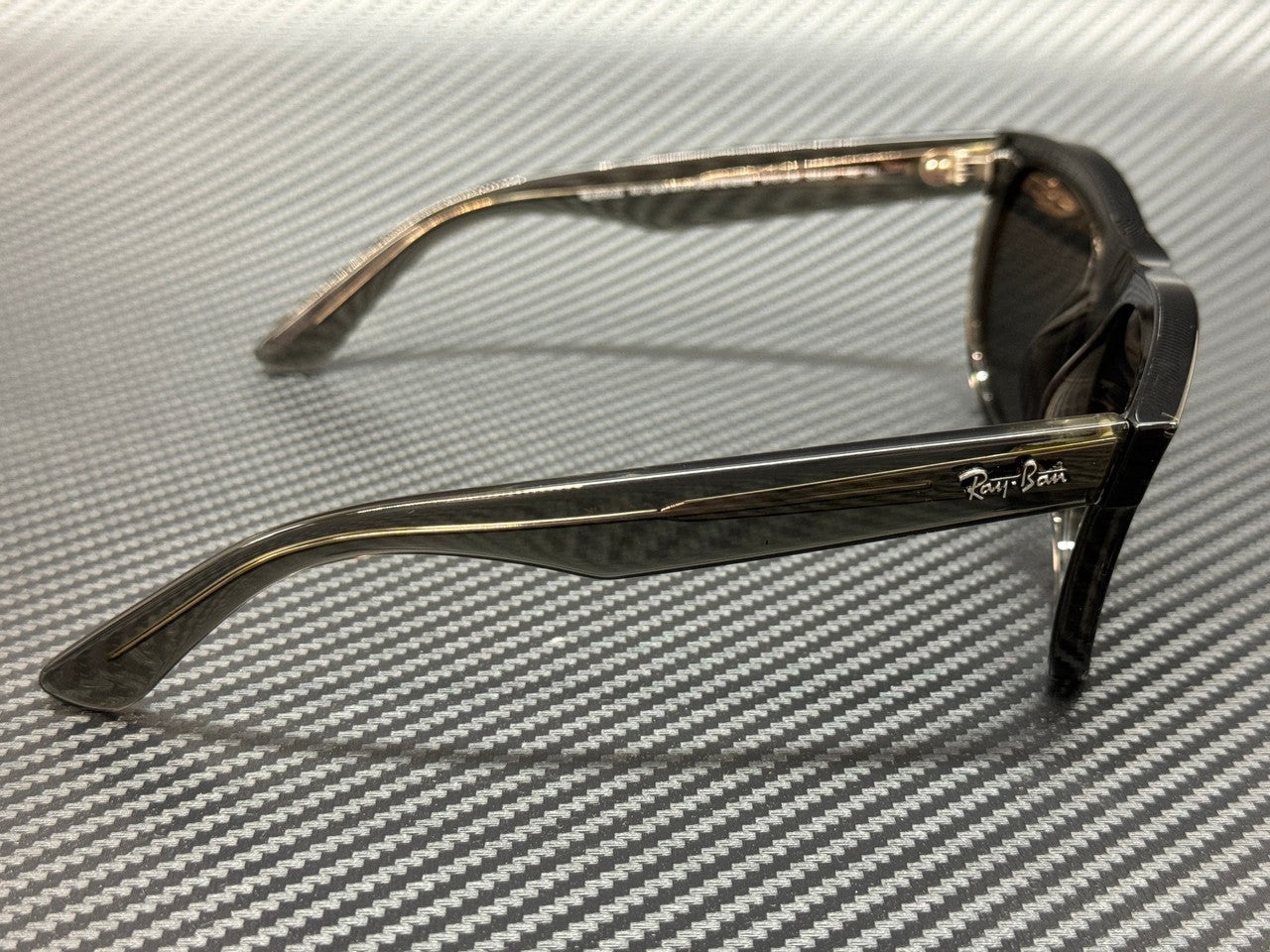 RAY BAN RBR0502S 6707GR Transparent Dark Grey Unisex 53 mm Sunglasses