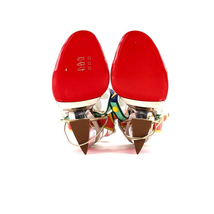 Christian Louboutin Womens Papagaya Levita Wedge Sandals Leather