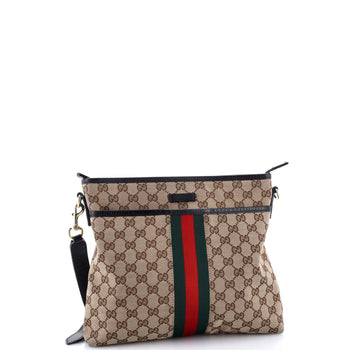 Gucci Web Messenger Bag Gg Canvas Medium