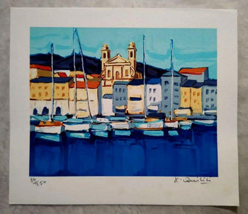 Corsica Original Serigraph Print Signed Numbered - Jean Claude Quilici (French)