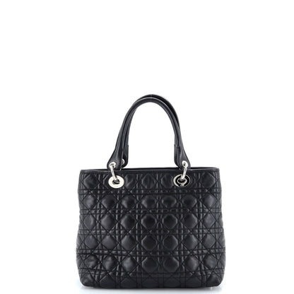 Christian Dior Lady Dior Soft Tote Cannage Quilt Lambskin Medium