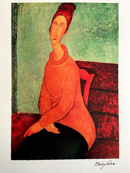 Amedeo Modigliani Lithograph Coa 1952 Museum Signed - Edvard Munch