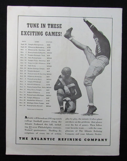 November 12, 1939 Philadelphia Eagles Vs. Packers