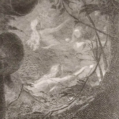 Antique Etching A Midsummer Nights Dream Oberon &
