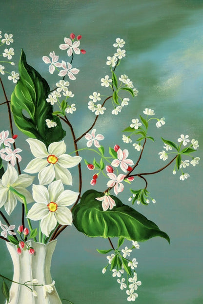 Robert Antoine Bouquet Printanier Original Oil Painting Still Life Flowers