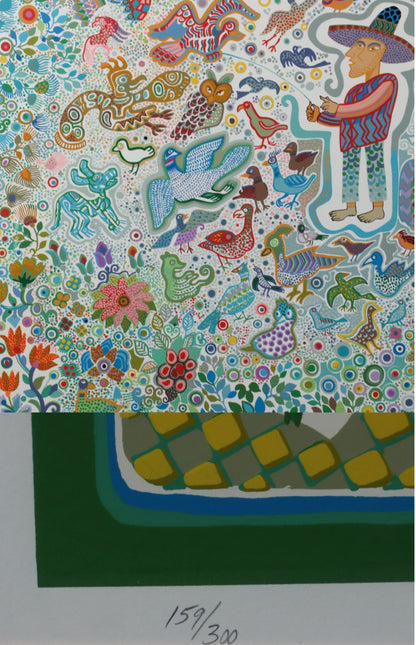 Juan Romero "Bird Keeper" Hand Signed Serigraph 1982 Limited 159/300 Unframed