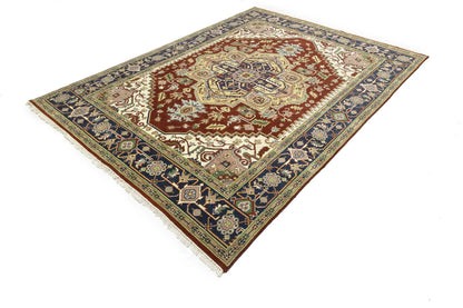 Farmho Rusty Red Geometric Heriz Serapi Oriental