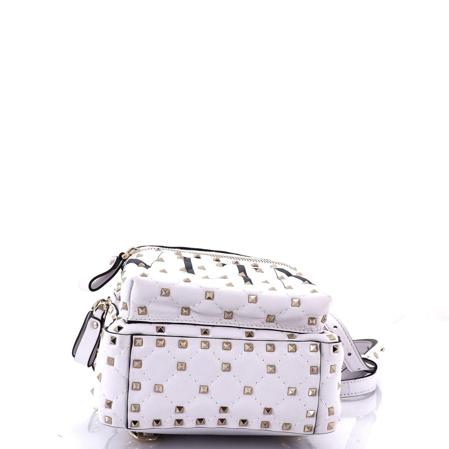 Valentino Garavani Vltn Rockstud Spike Backpack Quilted Printed Leather Mini