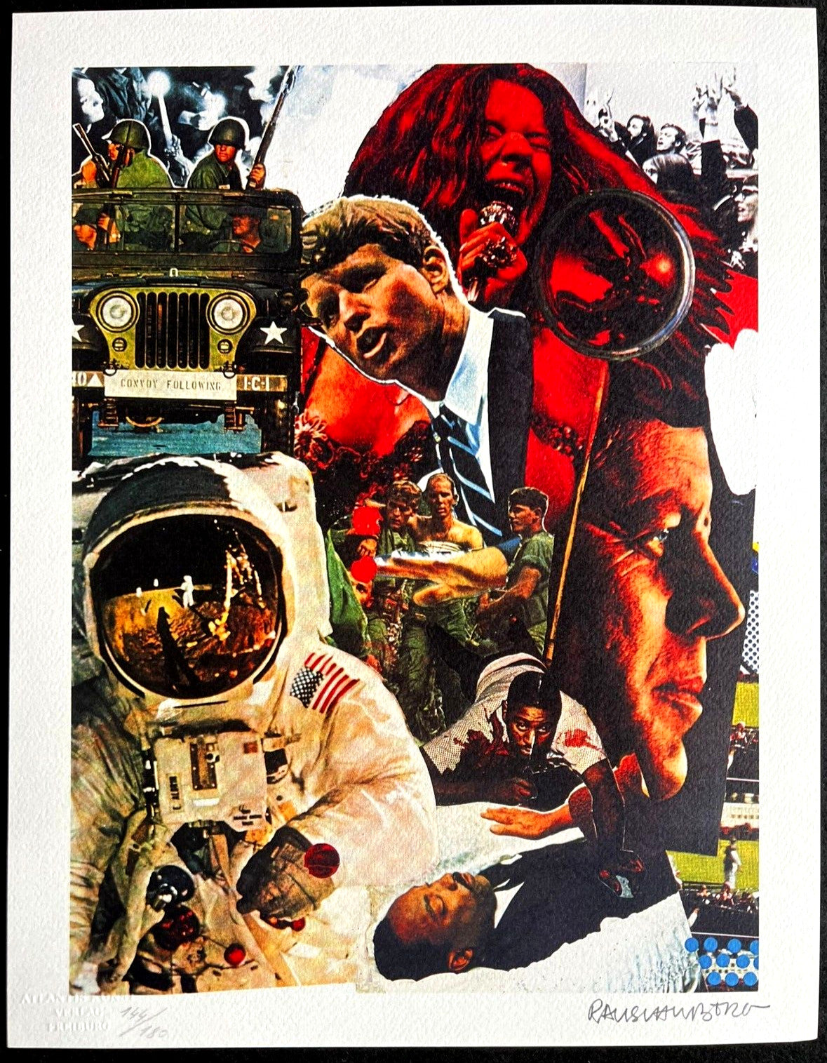 Robert Rauschenberg Lithograph Coa Signed Op Numbered In Pencil Crayon 180