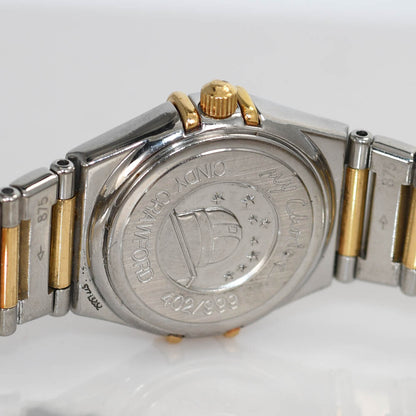 18K & Stainless Steel Omega Watch Diamond Dial &