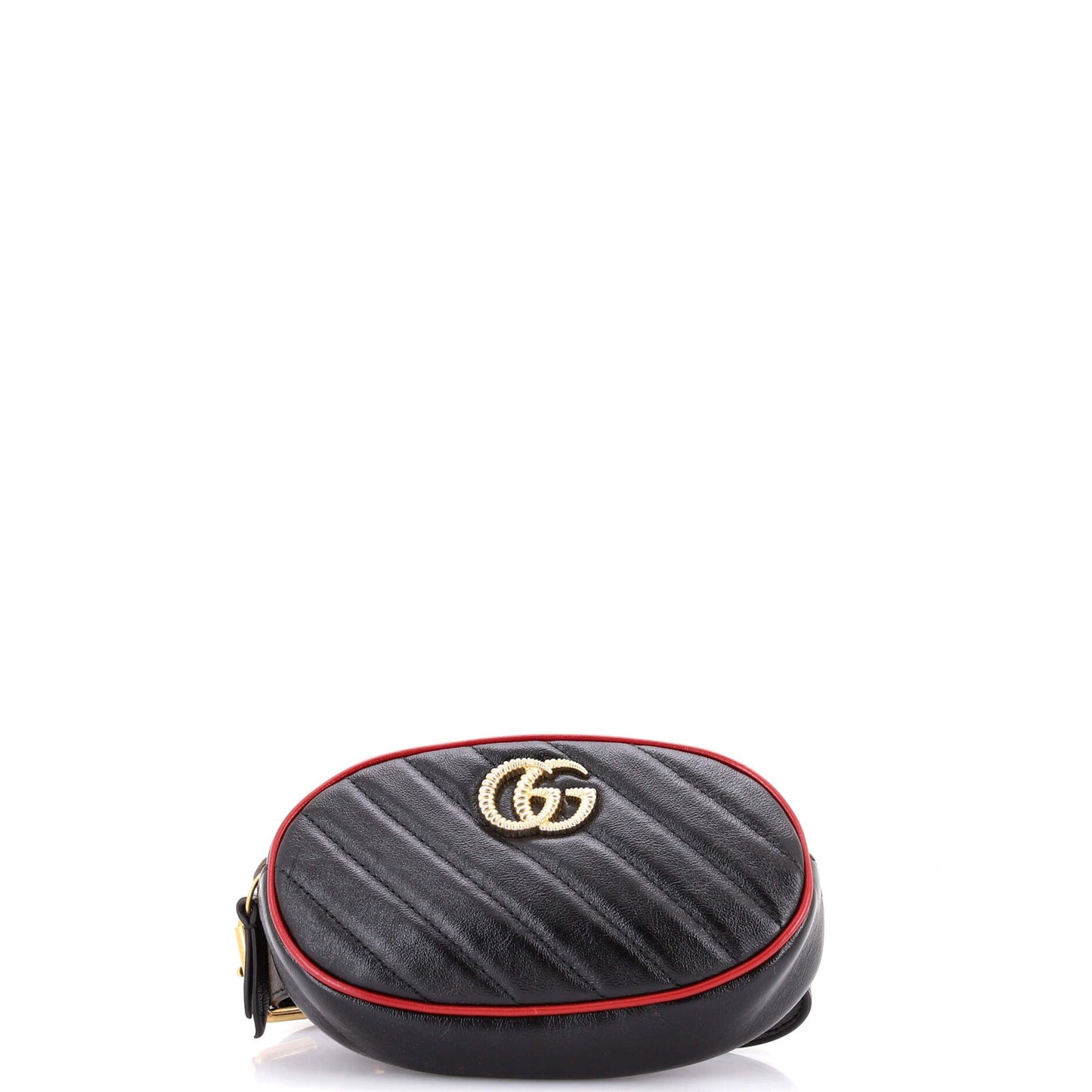 Gucci Gg Marmont Belt Bag Diagonal Quilted Leather