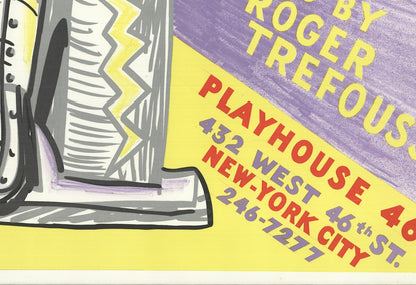 Red Grooms City Junket " Serigraph Pop Art Gray Purple Yellow