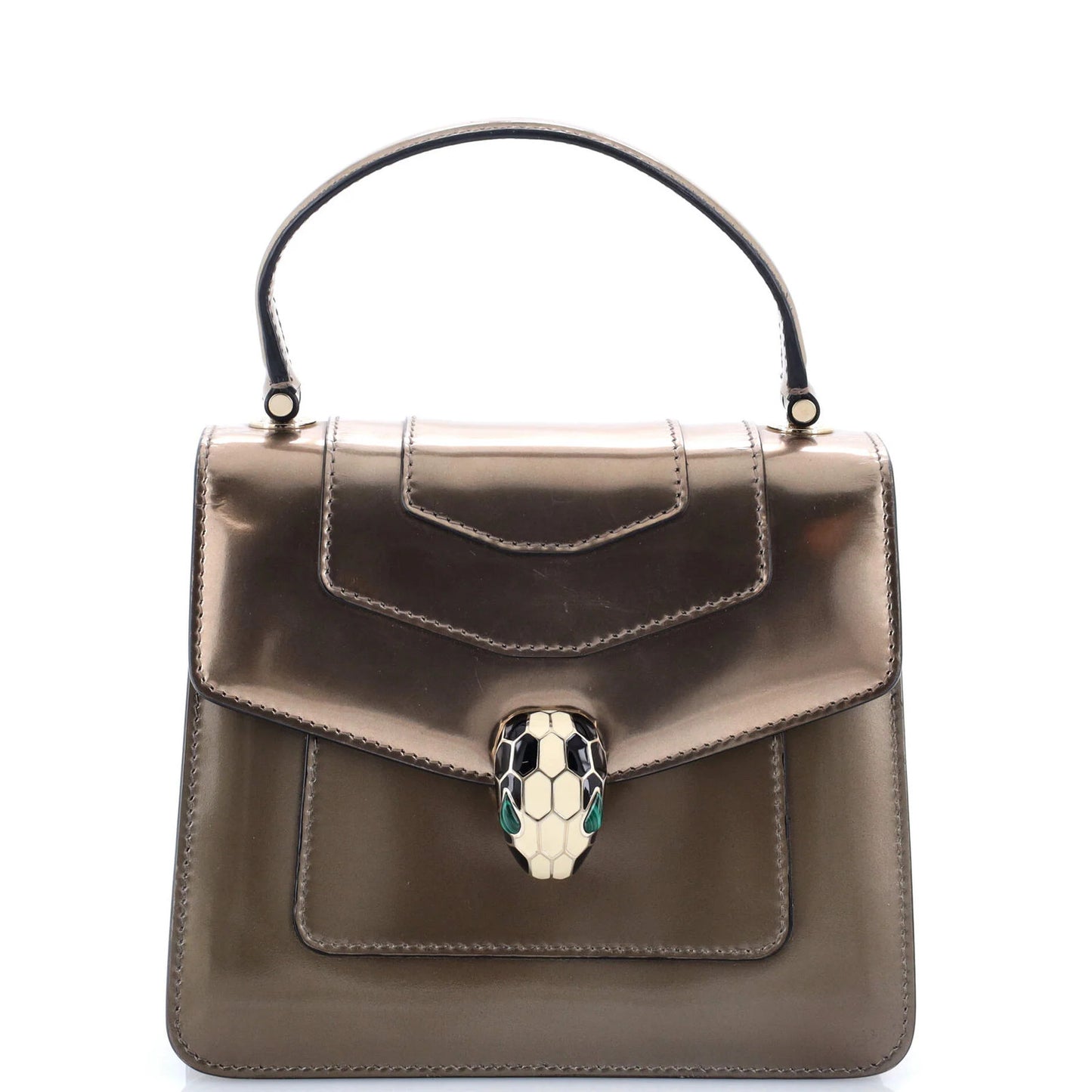 Bvlgari Serpenti Top Handle Bag Patent Small