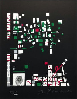 Risaburo Kimura Signed Original Serigraph Screenprint City-63 Framed