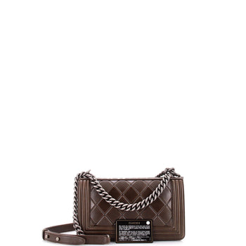 Chanel Paris-Salzburg Boy Flap Bag Embossed Calfskin Old Medium