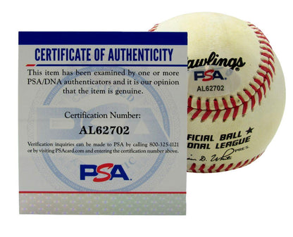 Harry Charles "Shag" Crawford Autographed Onl Baseball Mlb Umpire Psa/Dna