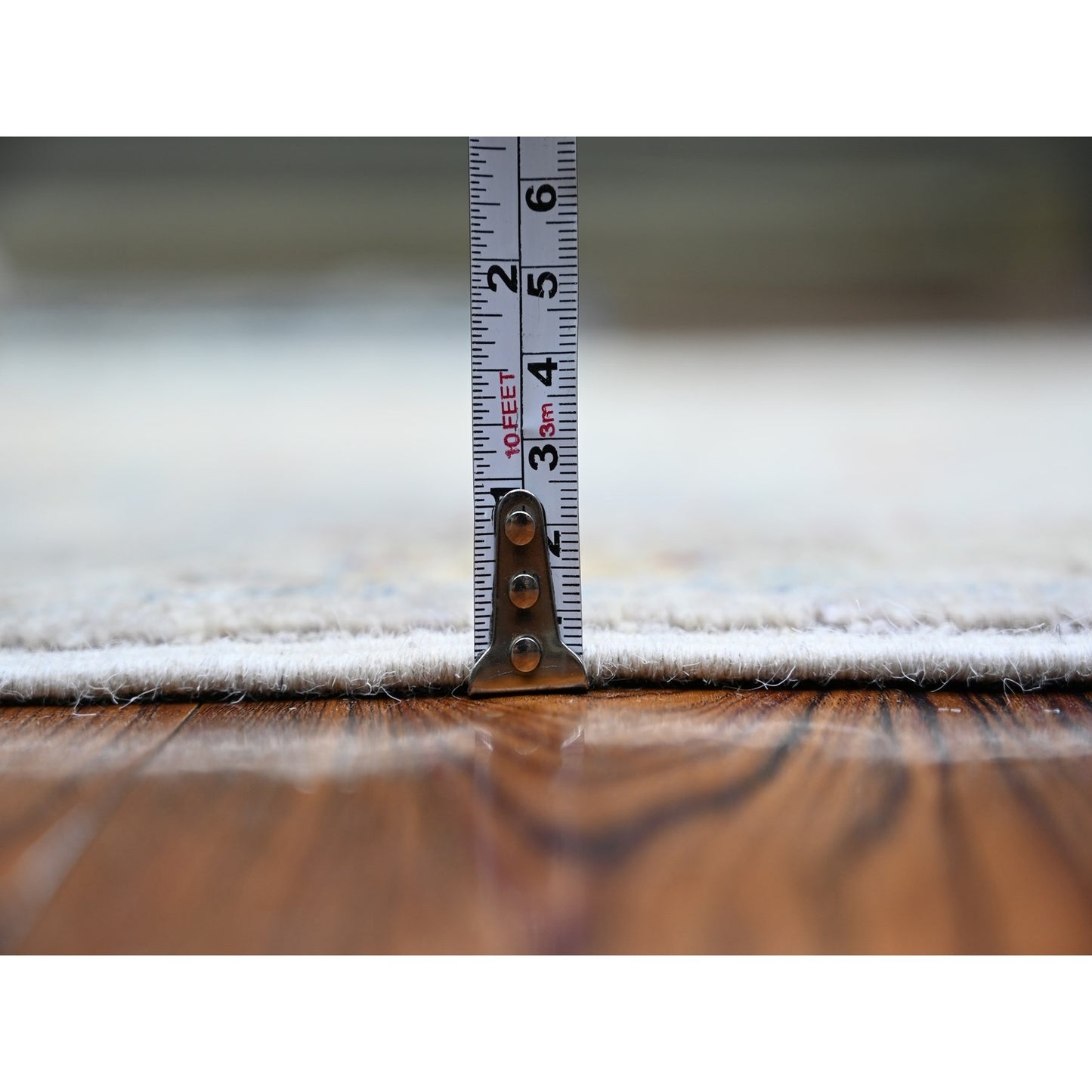 3'1"X5' Goose Gray Bidjar Garus Design Organic Wool Hand Knotted Rug