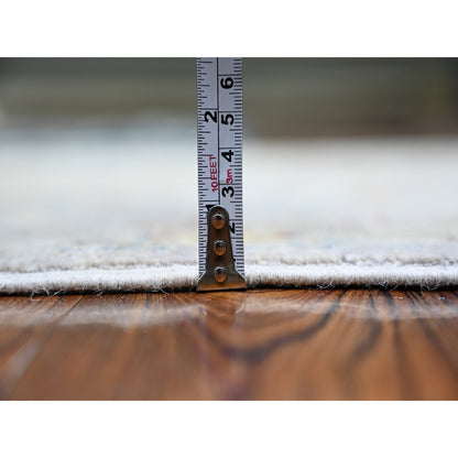 3'1"X5' Goose Gray Bidjar Garus Design Organic Wool Hand Knotted Rug