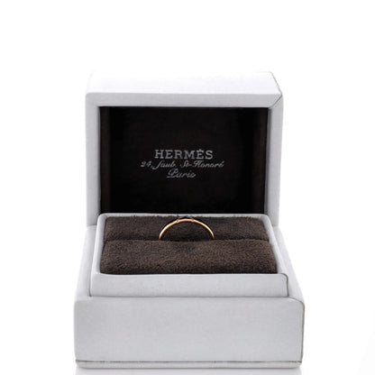 Hermes Ever Herakles Wedding Band Ring 18K Rose Gold