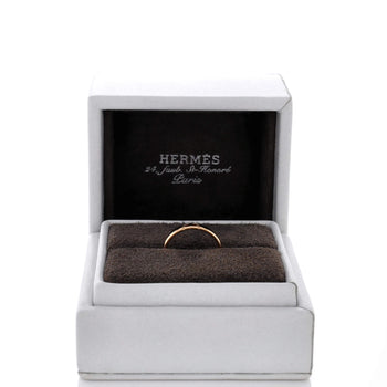Hermes Ever Herakles Wedding Band Ring 18K Rose Gold