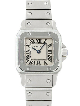 Cartier Santos Galve Sm W20056D6 White Ladies Used Watch #61123