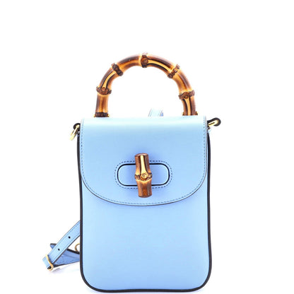 Gucci Bamboo Top Handle Backpack Leather Mini