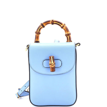 Gucci Bamboo Top Handle Backpack Leather Mini