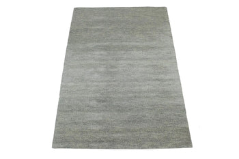 5X8 Ft Hand-Tufted Modern Rug Solid Gray