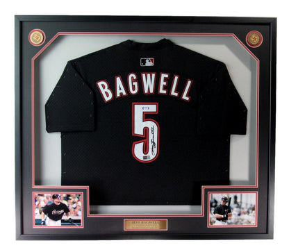 Jeff Bagwell Hof Autographed Baseball Jersey Astros Framed Psa/Dna 177526