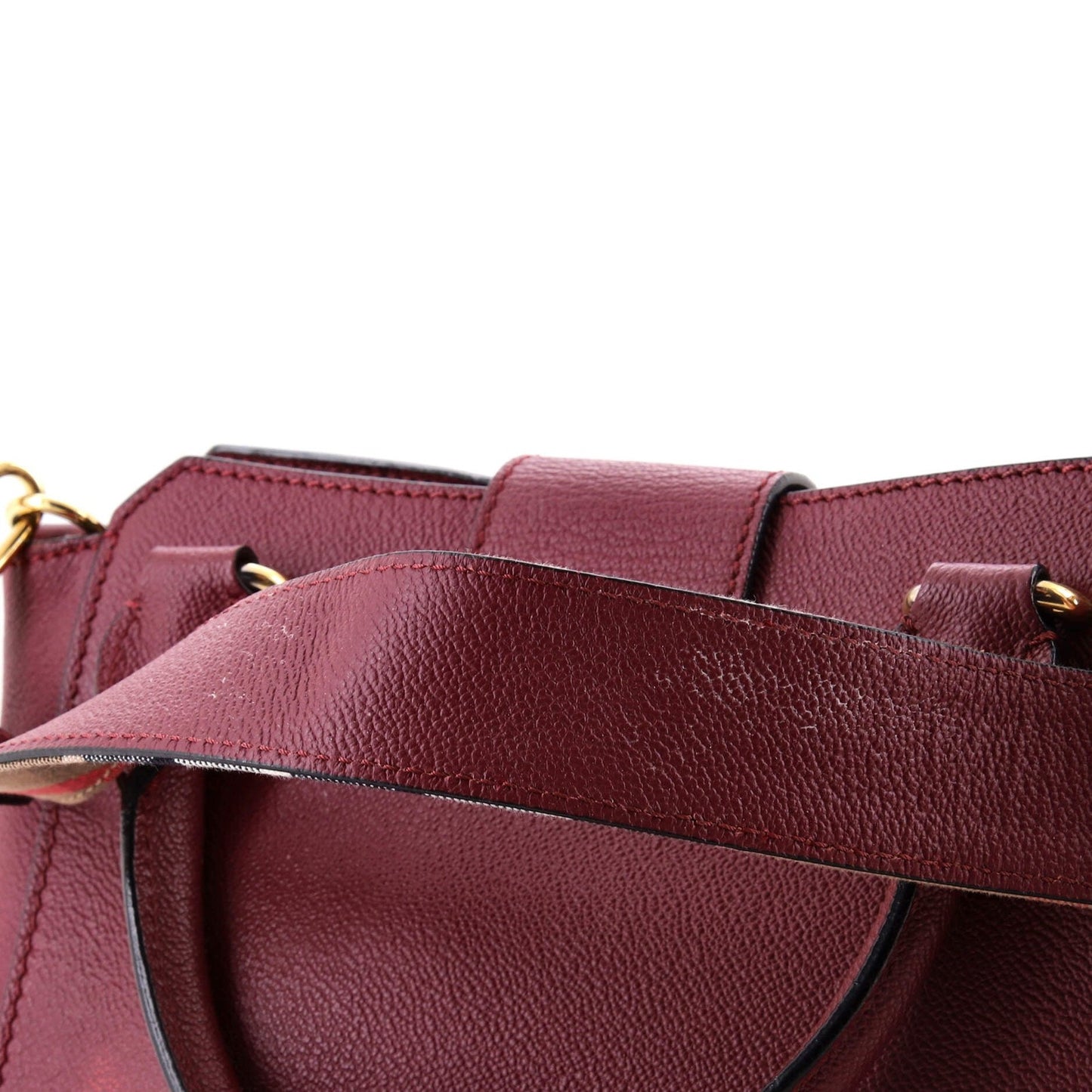 Burberry Buckle Tote Leather Small