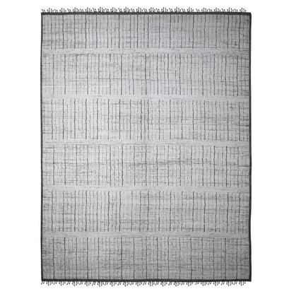 12'2"X15'9" Ivory Hand Knotted Moroccan Weave Wool Oversized Oriental Rug