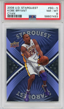 Kobe Bryant 2008 Upper Deck Starquest Cyan Card #Sq-5 (Psa Nm-Mt 8)