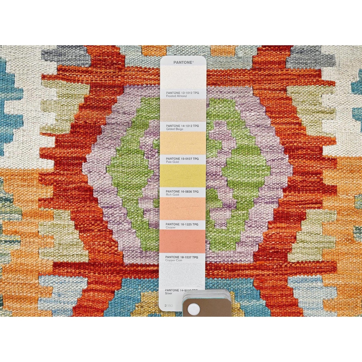 2'8"X8'2" Colorful Afghan Kilim 100% Wool Rug Flat Weave Hand Woven Runner