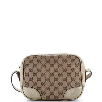 Gucci Bree Disco Crossbody Bag Gg Canvas With Leather Mini