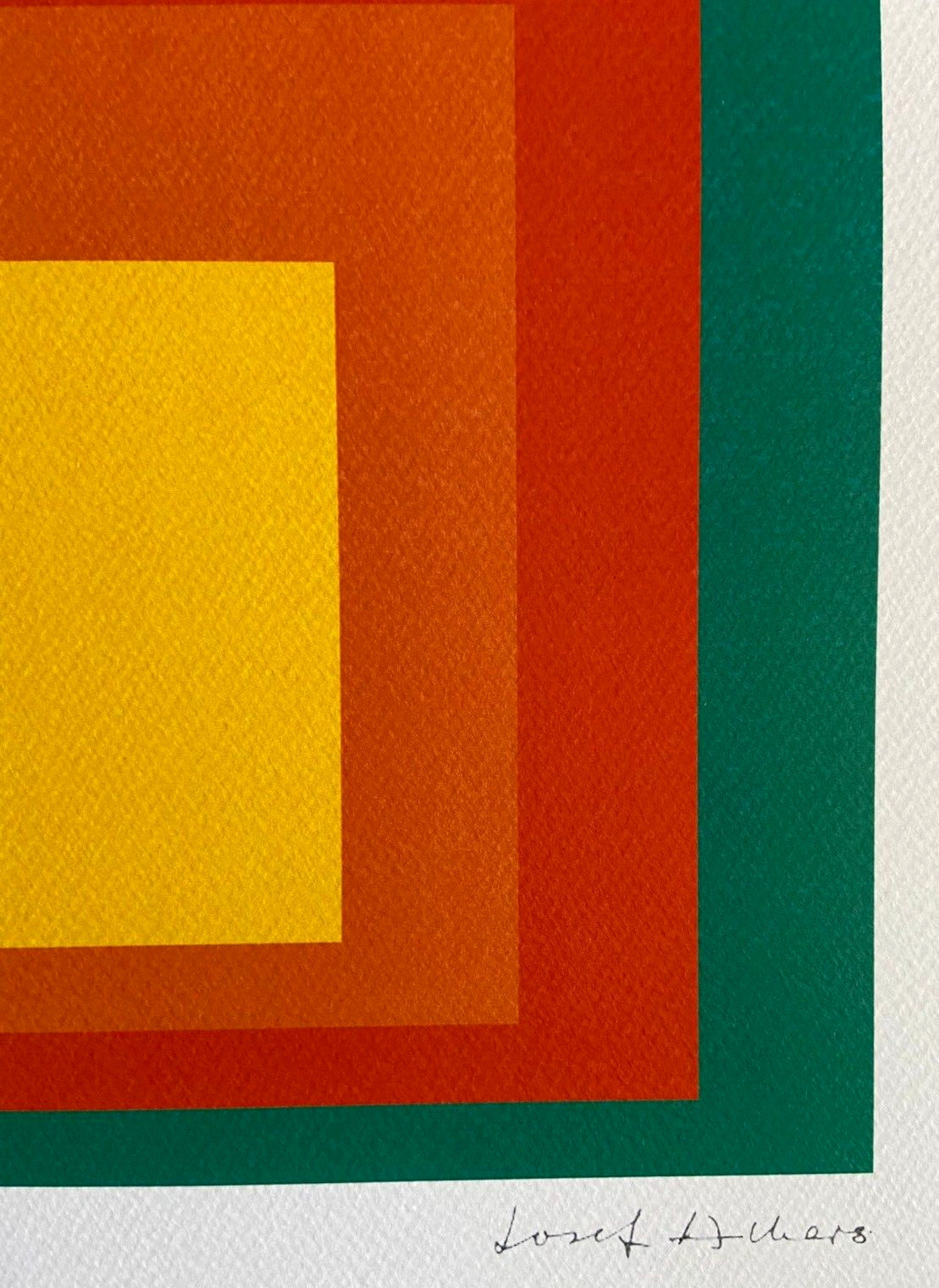 Josef Albers Lithograph Coa Signed Op Numbered In