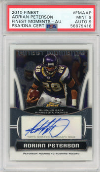 Adrian Peterson Autographed 2010 Topps Finest Moments Card #Fmaap (Psa Mint 9/9)