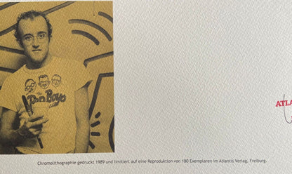 Keith Haring Lithograph From A Painting