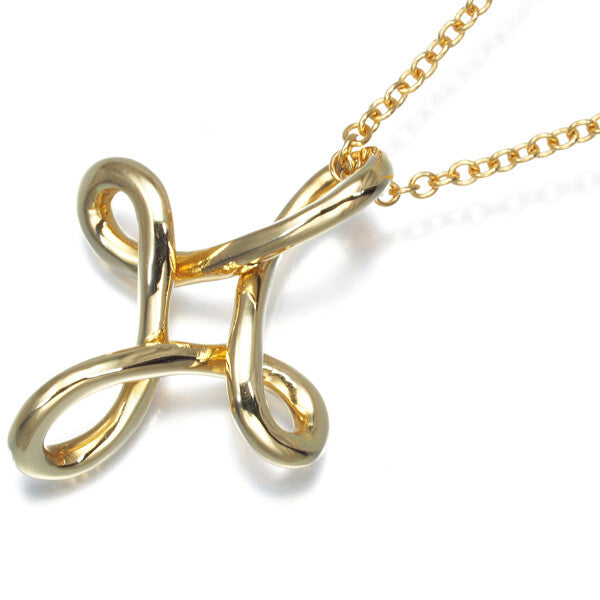 Tiffany&Co. Necklace Infinity Cross 18K 750 Yellow Gold