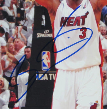 Dwyane Wade Autographed 16X20 Photo Miami Heat Framed Jsa