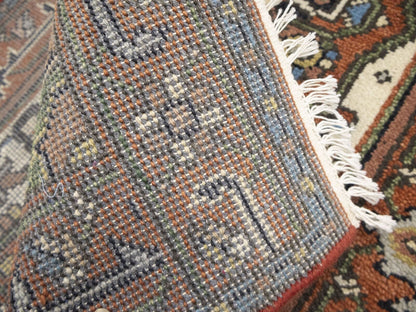 Oversized Heriz Serapi Floral Runner Hand-Knotted