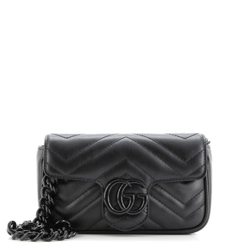 Gucci Gg Marmont Flap Belt Bag Matelasse Leather