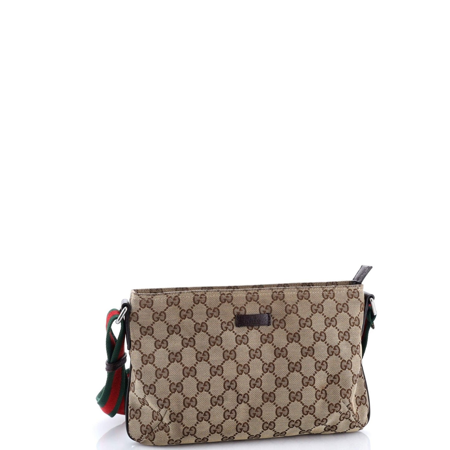Gucci Web Strap Messenger Bag Gg Canvas Small