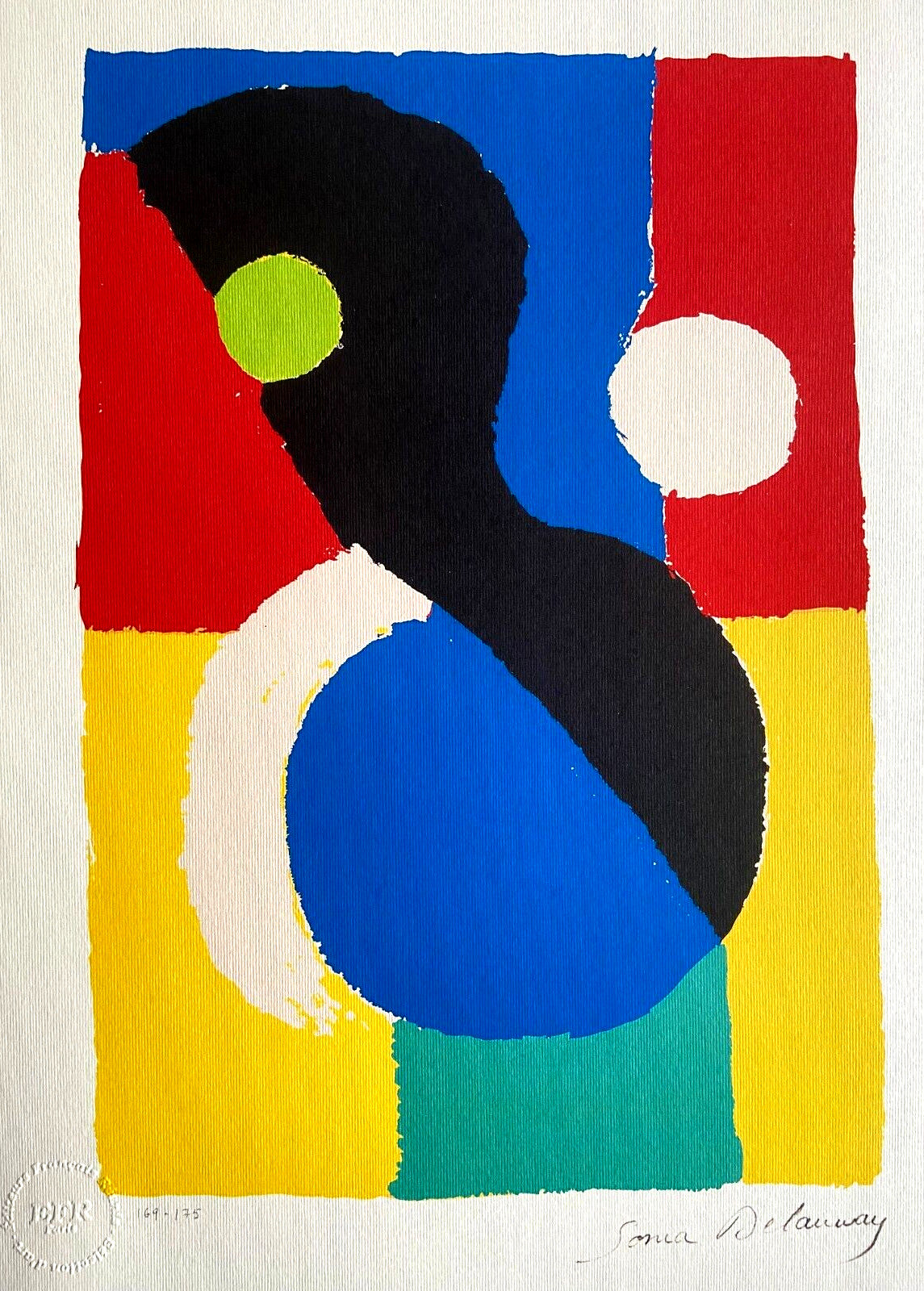 Sonia Delaunay Lithograph Coa Signed Op Numbered By Hand In Pencil