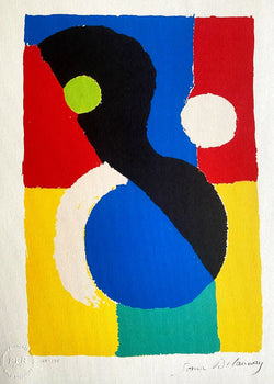 Sonia Delaunay Lithograph Coa Signed Op Numbered By Hand In Pencil